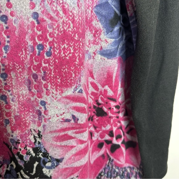 Northern Reflections Shirt Black/Pink/Purple Floral Long Sleeved Sz Extra Large - Picture 8 of 16